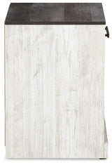 Shawburn Whitewash/Charcoal Gray Nightstand from Ashley Furniture - Luna Furniture