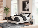 Shawburn Whitewash Queen Platform Base Bed from Ashley - Luna Furniture