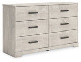 Shawburn Queen Platform Bed with Dresser and 2 Nightstands in Whitewash from Ashley - Luna Furniture