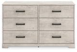 Shawburn Queen Platform Bed with Dresser and 2 Nightstands in Whitewash from Ashley - Luna Furniture
