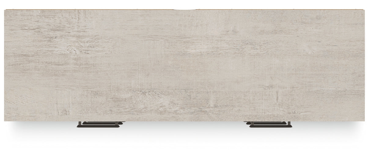 Shawburn Queen Platform Bed with Dresser and 2 Nightstands in Whitewash from Ashley - Luna Furniture