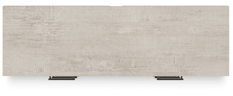 Shawburn Queen Platform Bed with Dresser and 2 Nightstands in Whitewash from Ashley - Luna Furniture