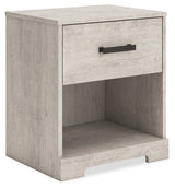 Shawburn Queen Platform Bed with Dresser and Nightstand in Whitewash from Ashley - Luna Furniture