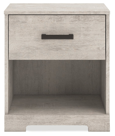 Shawburn Queen Platform Bed with Dresser and Nightstand in Whitewash from Ashley - Luna Furniture