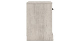 Shawburn Queen Crossbuck Panel Headboard with 2 Nightstands in Whitewash from Ashley - Luna Furniture