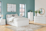 Onita White Full Storage Panel Platform Bedroom Set with 4 Drawers