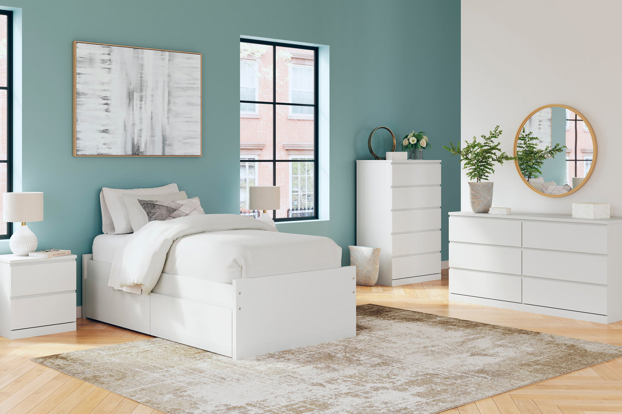 Onita White Youth Storage Platform Bedroom Set with 2 Drawers from Ashley - Luna Furniture
