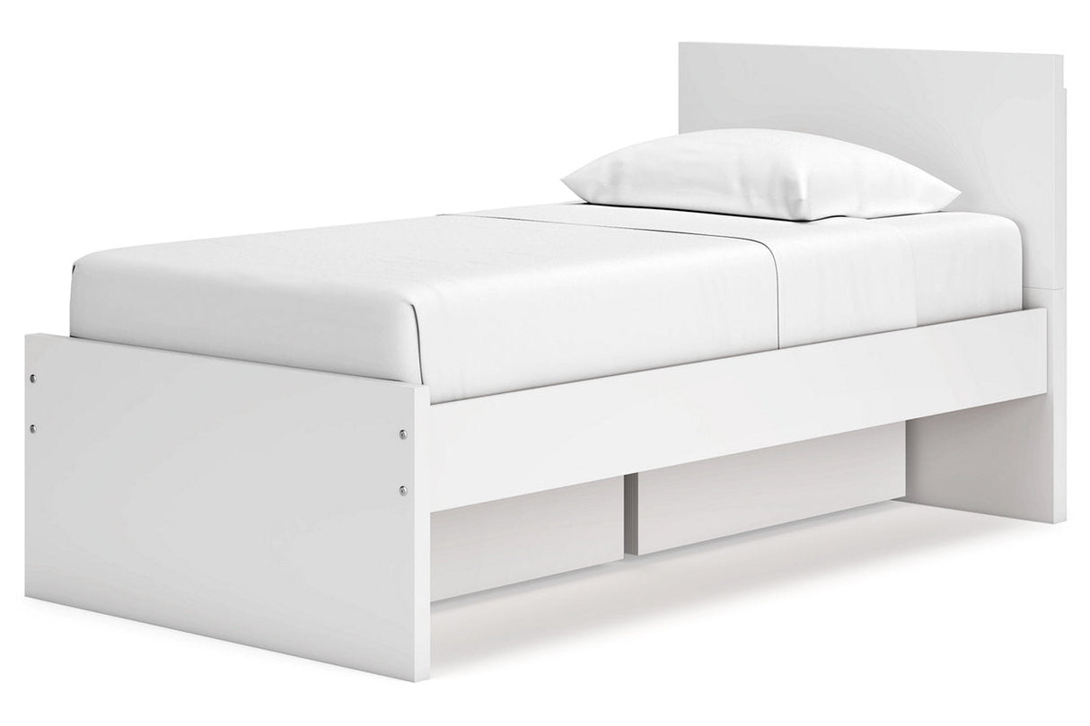 Onita White Youth Storage Platform Bedroom Set with 2 Drawers from Ashley - Luna Furniture