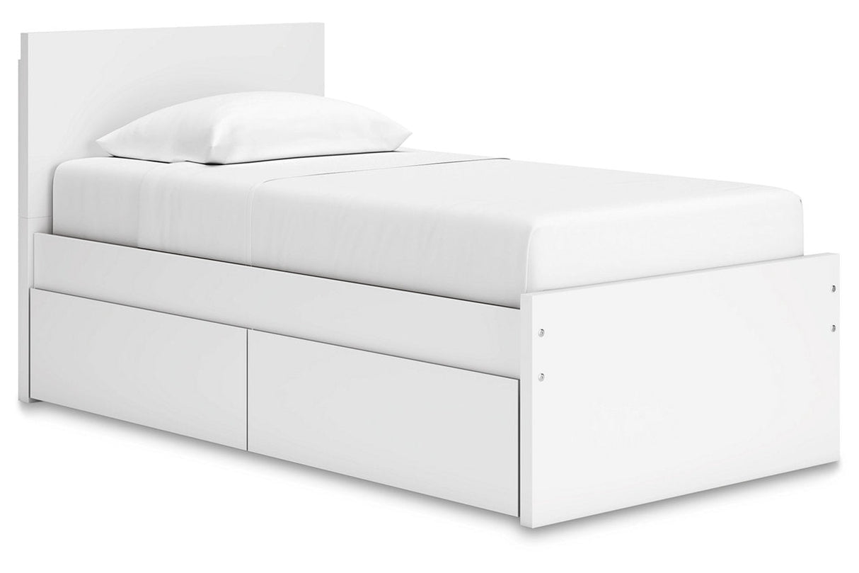 Onita White Youth Storage Platform Bedroom Set with 2 Drawers from Ashley - Luna Furniture