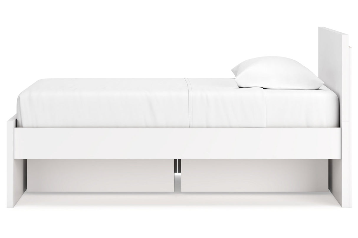 Onita White Twin Storage Platform Bed with 4 Drawers from Ashley - Luna Furniture