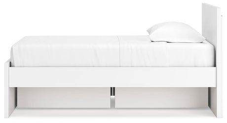 Onita White Twin Storage Platform Bed with 4 Drawers from Ashley Furniture - Luna Furniture
