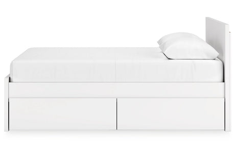 Onita White Queen Storage Platform Bed with 4 Drawers from Ashley - Luna Furniture