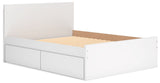 Onita White Queen Storage Platform Bed with 4 Drawers from Ashley Furniture - Luna Furniture