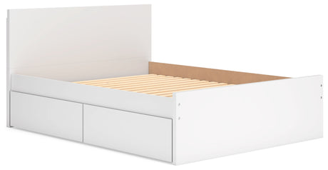 Onita White Queen Storage Platform Bed with 4 Drawers from Ashley Furniture - Luna Furniture
