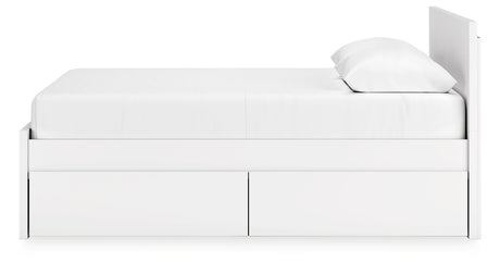 Onita White Queen Storage Platform Bed with 4 Drawers from Ashley Furniture - Luna Furniture