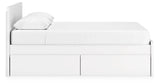 Onita White Queen Storage Platform Bed with 4 Drawers from Ashley Furniture - Luna Furniture