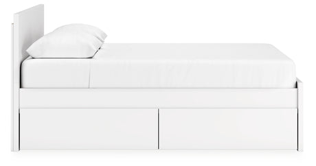 Onita White Queen Storage Platform Bed with 4 Drawers from Ashley Furniture - Luna Furniture