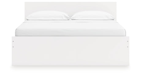 Onita White King Panel Platform Bed with Storage from Ashley Furniture - Luna Furniture