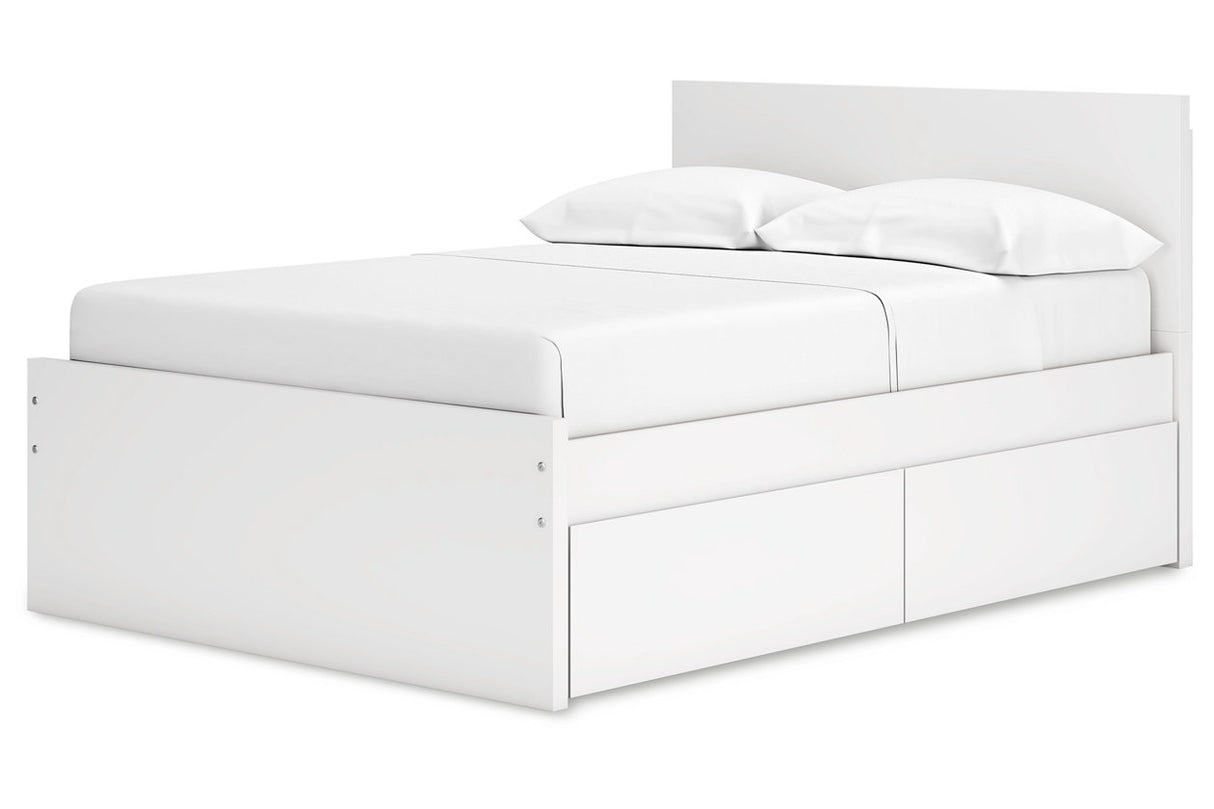 Onita White Full Storage Platform Bed with 4 Drawers from Ashley - Luna Furniture