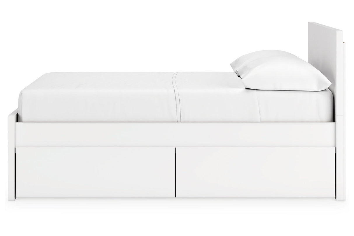 Onita White Full Storage Platform Bed with 4 Drawers from Ashley - Luna Furniture
