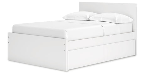 Onita White Full Storage Platform Bed with 4 Drawers from Ashley Furniture - Luna Furniture