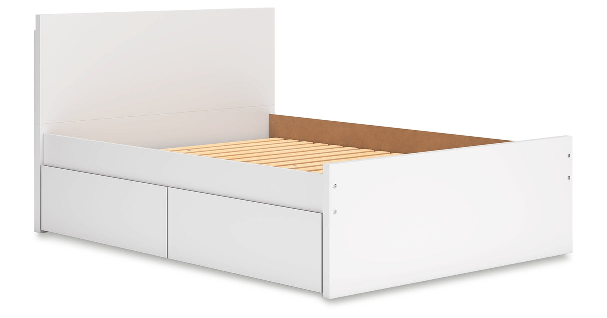 Onita White Full Storage Platform Bed with 4 Drawers from Ashley Furniture - Luna Furniture
