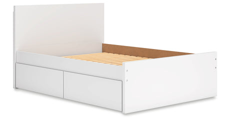 Onita White Full Storage Platform Bed with 4 Drawers from Ashley Furniture - Luna Furniture