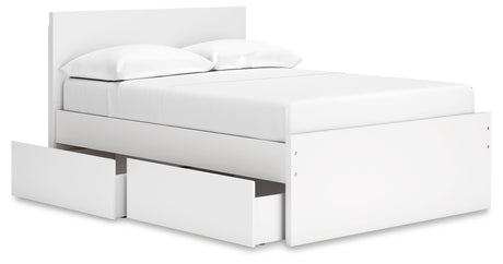 Onita White Full Storage Platform Bed with 4 Drawers from Ashley Furniture - Luna Furniture