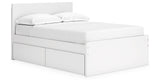 Onita White Full Storage Platform Bed with 4 Drawers from Ashley Furniture - Luna Furniture