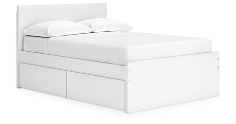 Onita White Full Storage Platform Bed with 4 Drawers from Ashley Furniture - Luna Furniture