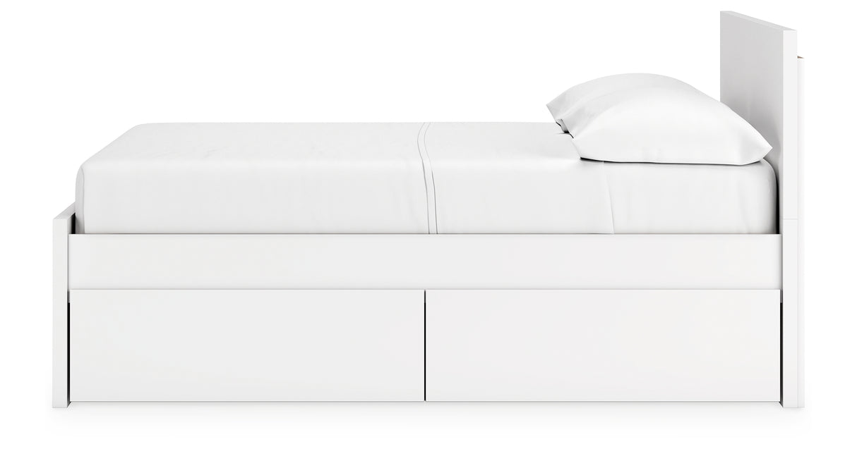 Onita White Full Storage Platform Bed with 4 Drawers from Ashley Furniture - Luna Furniture