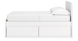 Onita White Full Storage Platform Bed with 4 Drawers from Ashley Furniture - Luna Furniture