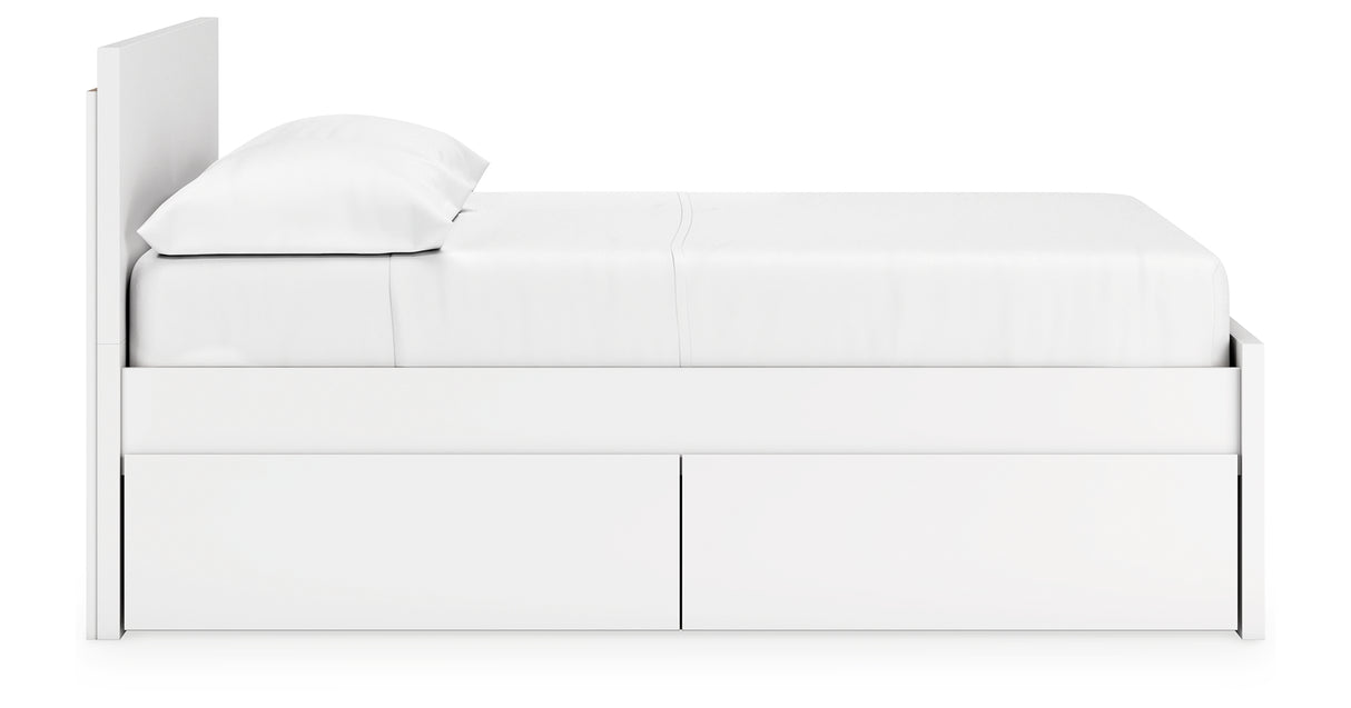 Onita White Full Storage Platform Bed with 4 Drawers from Ashley Furniture - Luna Furniture