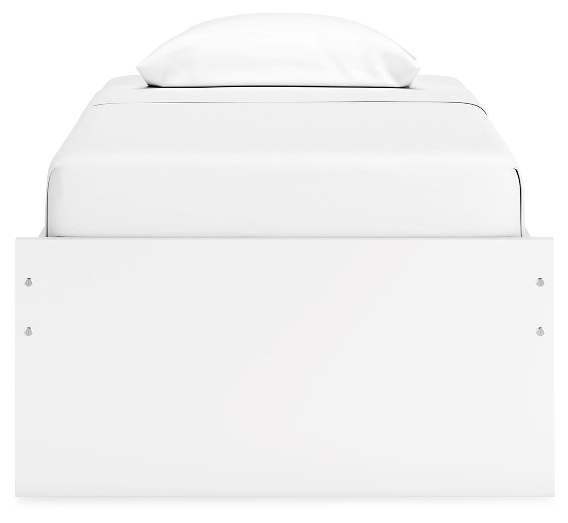 Onita White Twin Platform Base Bed from Ashley Furniture - Luna Furniture