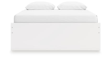 Onita White Queen Platform Bed with 1 Side Storage from Ashley - Luna Furniture