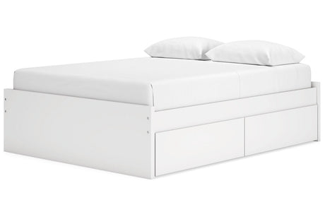 Onita White Queen Storage Platform Base Bed with 4 Drawers from Ashley - Luna Furniture