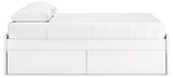 Onita White Queen Storage Platform Base Bed with 4 Drawers from Ashley Furniture - Luna Furniture