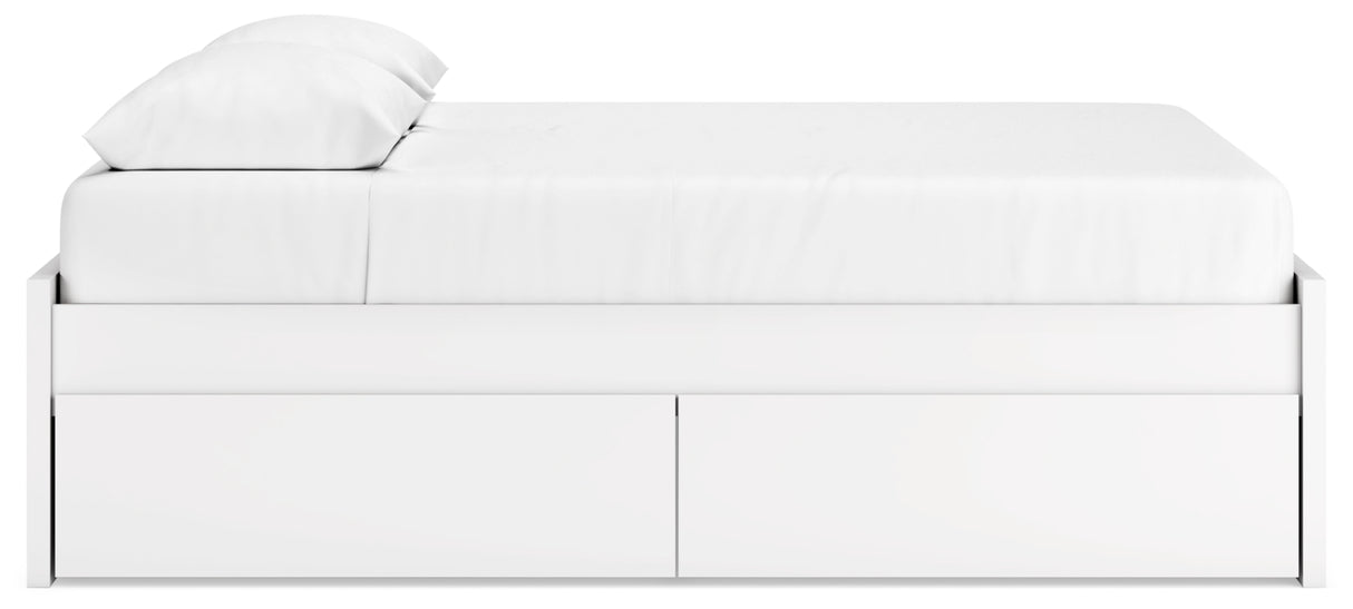 Onita White Queen Storage Platform Base Bed with 4 Drawers from Ashley Furniture - Luna Furniture