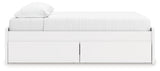 Onita White King Platform Bed with 1 Side Storage from Ashley Furniture - Luna Furniture