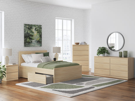 Onita Natural Youth Panel Platform Bedroom Set with 2 Drawers from Ashley - Luna Furniture
