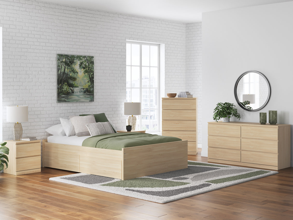 Onita Natural Platform Bedroom Set with 2 Drawers from Ashley - Luna Furniture