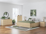 Onita Natural Platform Bedroom Set with 4 Drawers