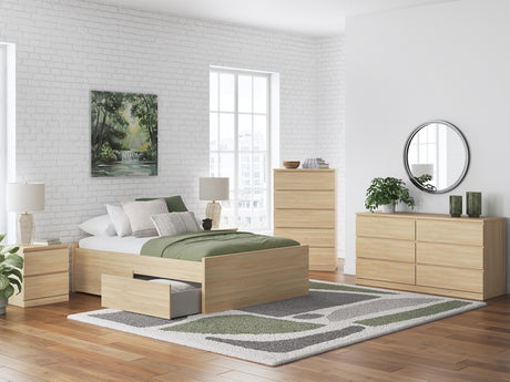 Onita Natural Youth Platform Bedroom Set with 2 Drawers from Ashley - Luna Furniture