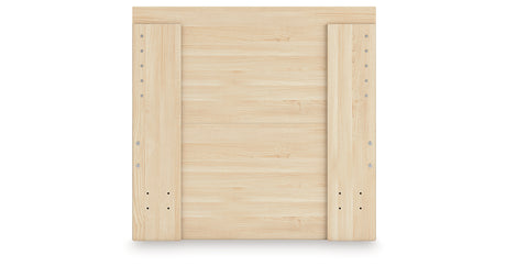 Onita Natural Twin Panel Platform Bed with 1 Side Storage from Ashley - Luna Furniture