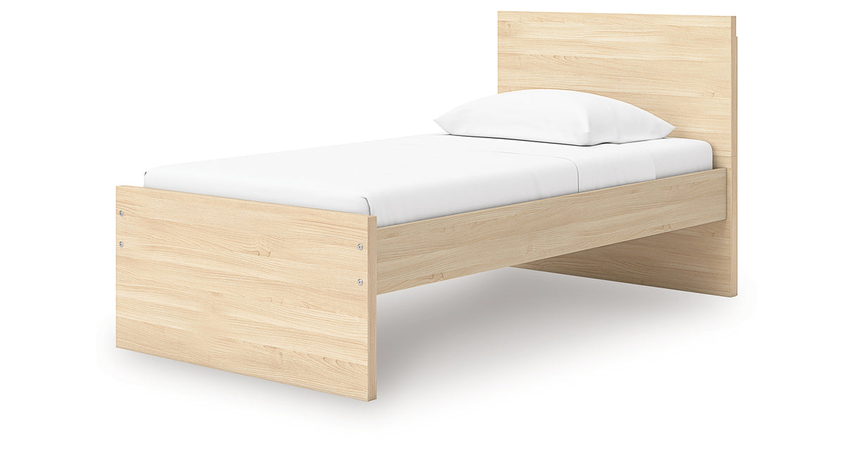 Onita Natural Twin Panel Platform Bed from Ashley Furniture - Luna Furniture