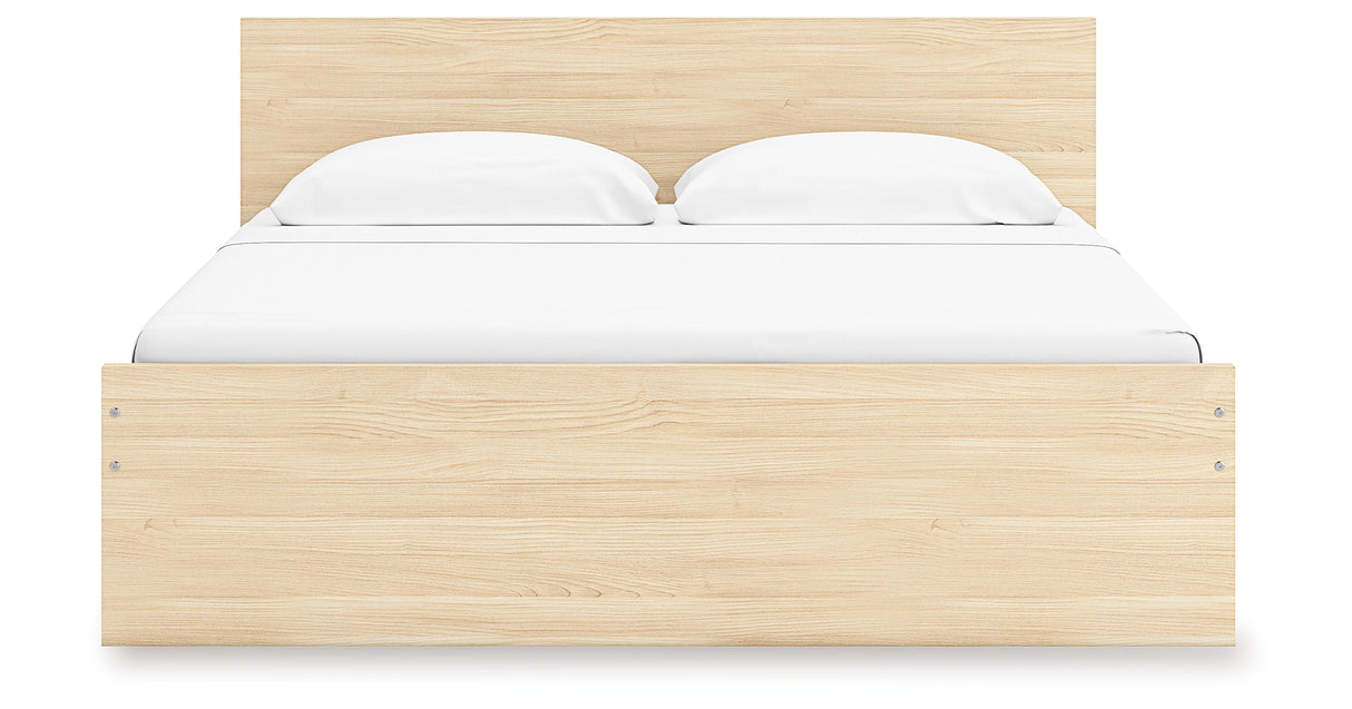 Onita Natural King Panel Platform Bed with Storage from Ashley Furniture - Luna Furniture