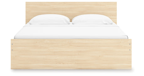 Onita Natural King Panel Platform Bed with Storage from Ashley Furniture - Luna Furniture