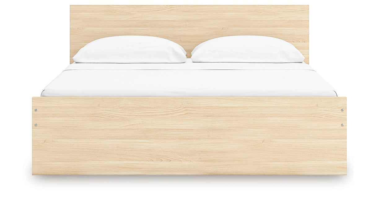 Onita Natural King Panel Platform Bed with 2 Side Storage from Ashley Furniture - Luna Furniture