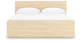 Onita Natural King Panel Platform Bed with 2 Side Storage from Ashley Furniture - Luna Furniture