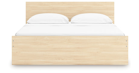 Onita Natural King Panel Platform Bed with 2 Side Storage from Ashley Furniture - Luna Furniture